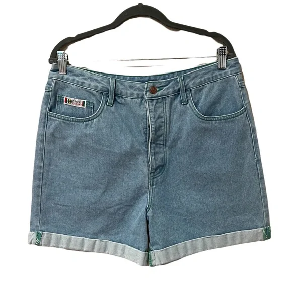 Cross Colours Cuffed Denim Short Ya Dig Hip Hop in Vintage Indigo NWOT (32) - Picture 4 of 9